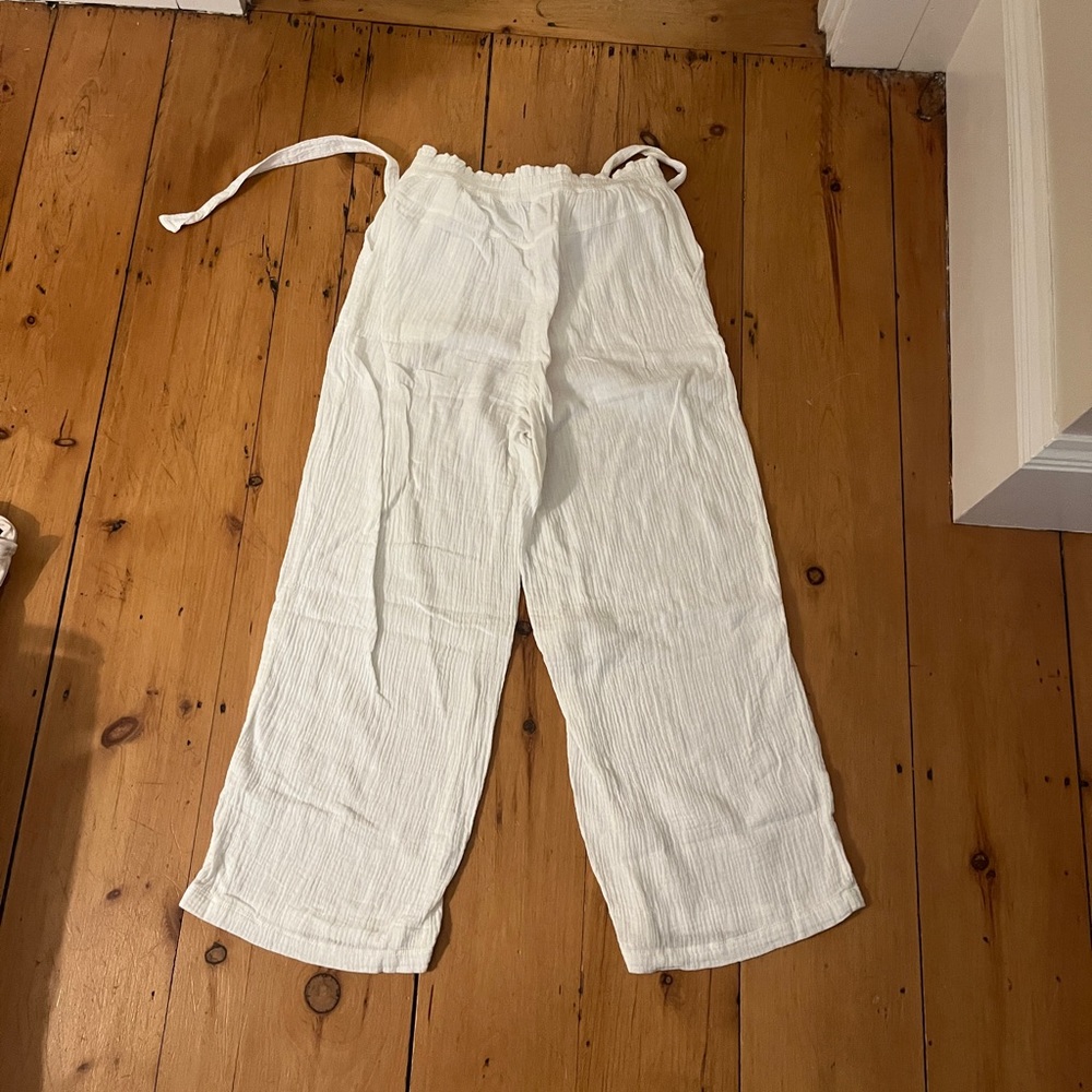 Anthropologie Kimber Paperbag-Waisted Trousers - White - Picture 6 of 8